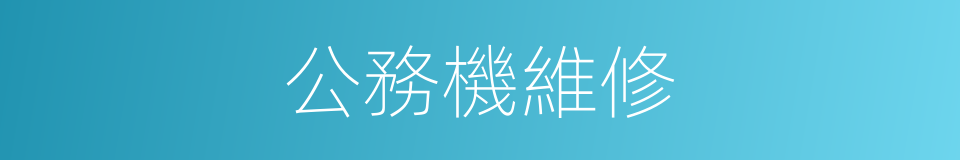 公務機維修的同義詞