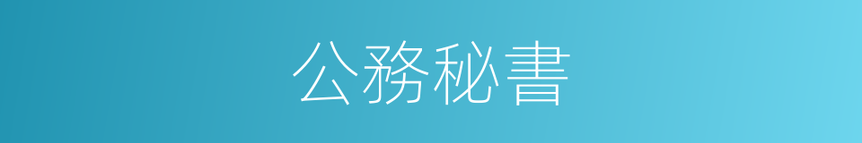 公務秘書的同義詞