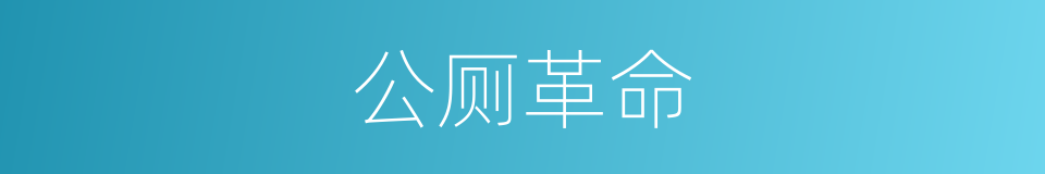 公厕革命的同义词