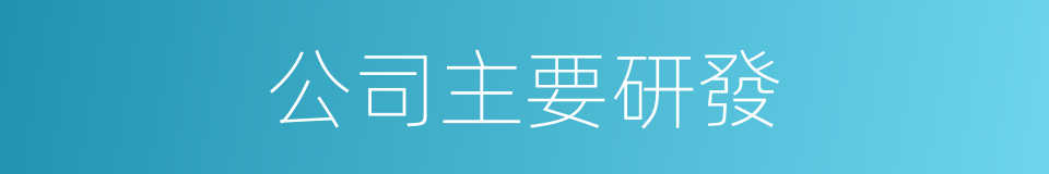 公司主要研發的同義詞