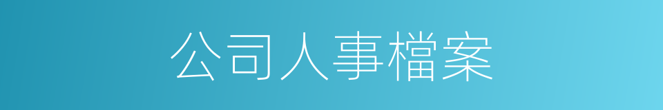 公司人事檔案的同義詞