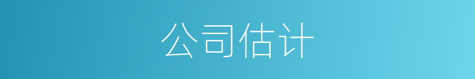 公司估计的同义词