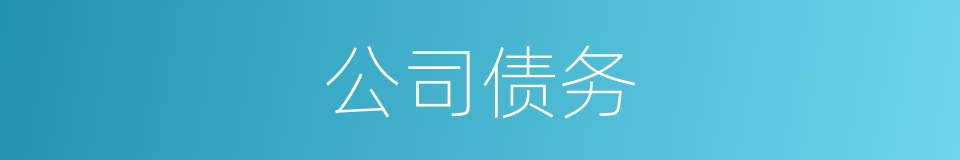 公司债务的同义词