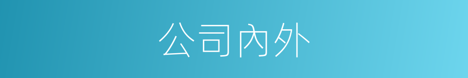 公司內外的同義詞