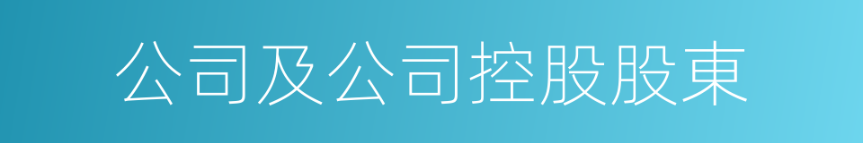 公司及公司控股股東的同義詞