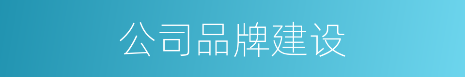 公司品牌建设的同义词