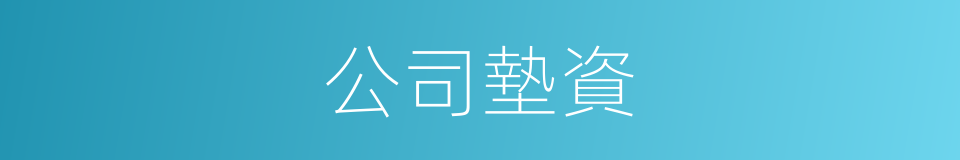 公司墊資的同義詞