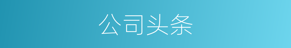 公司头条的同义词