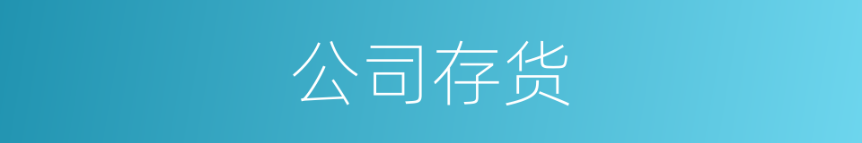公司存货的同义词