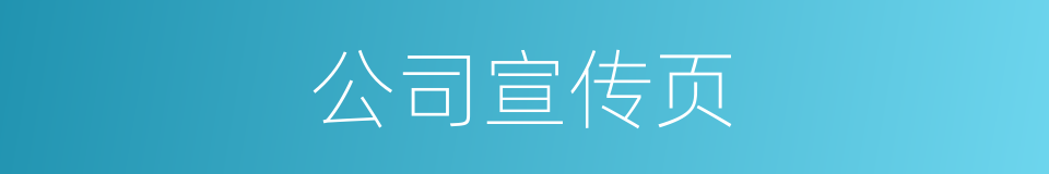 公司宣传页的同义词