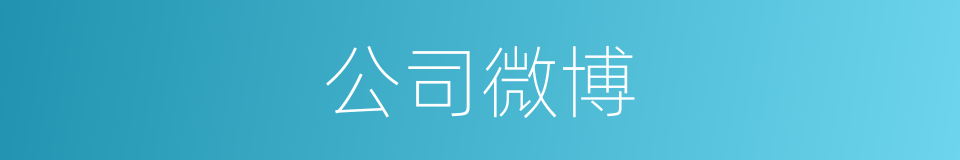 公司微博的同义词