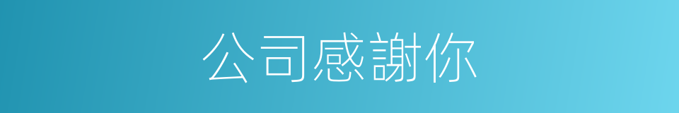 公司感謝你的同義詞