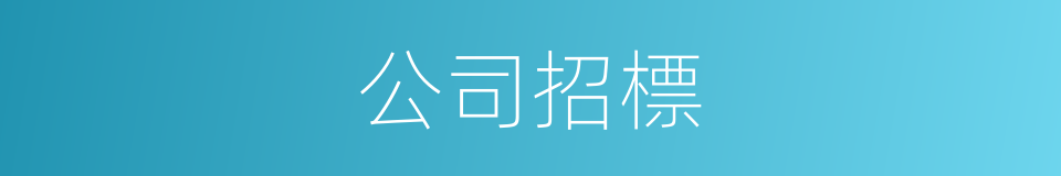 公司招標的同義詞