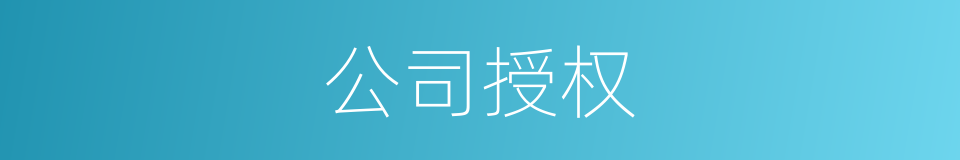 公司授权的同义词