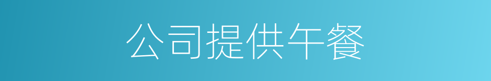 公司提供午餐的同义词
