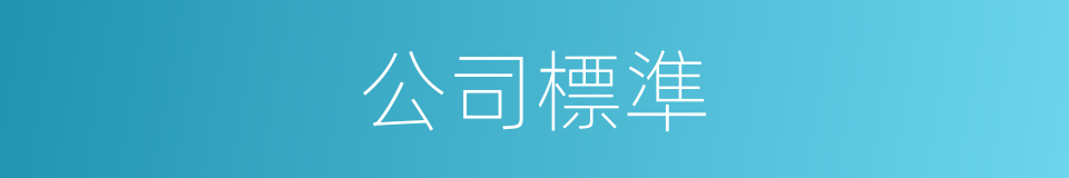 公司標準的同義詞