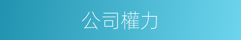 公司權力的同義詞