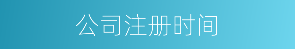 公司注册时间的同义词