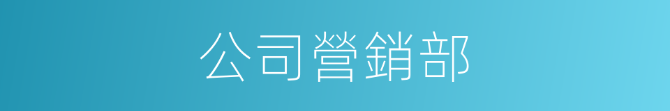 公司營銷部的同義詞