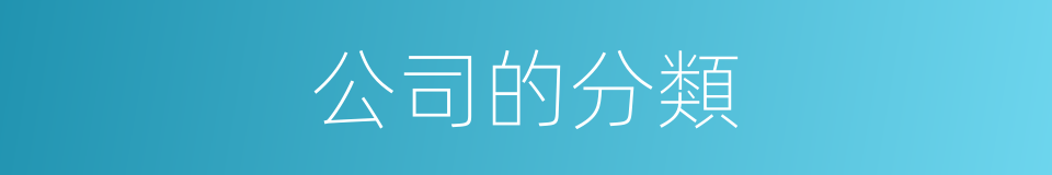 公司的分類的同義詞