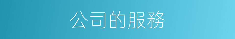 公司的服務的同義詞