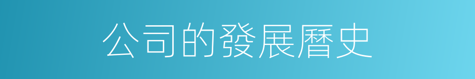 公司的發展曆史的同義詞