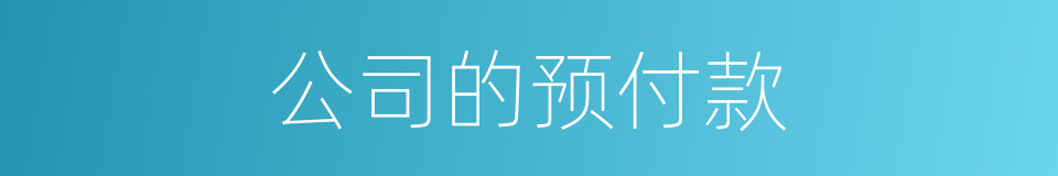 公司的预付款的同义词