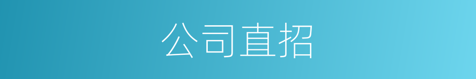 公司直招的同义词