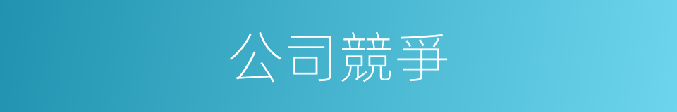 公司競爭的同義詞