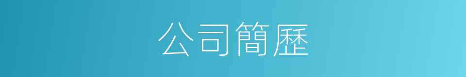 公司簡歷的同義詞