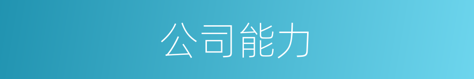 公司能力的同义词
