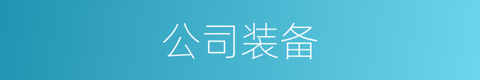 公司装备的同义词