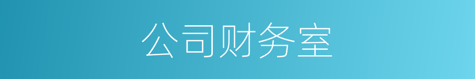 公司财务室的同义词