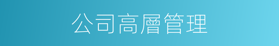 公司高層管理的同義詞