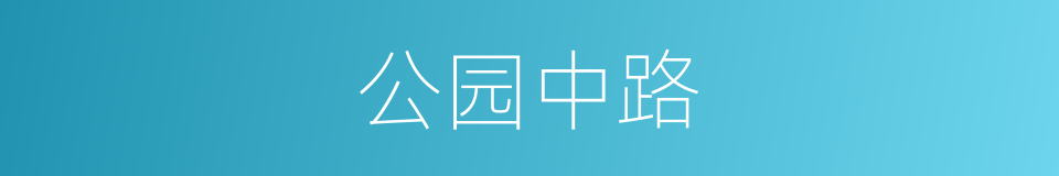 公园中路的同义词