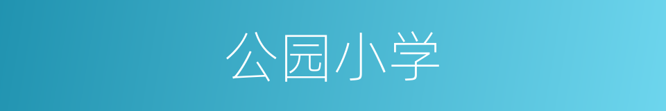 公园小学的同义词