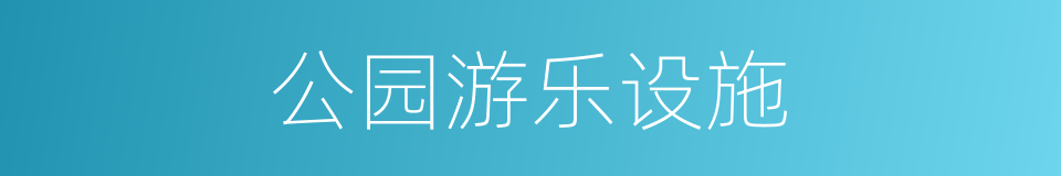 公园游乐设施的同义词