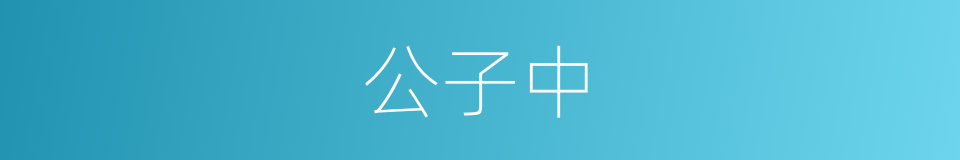 公子中的同义词