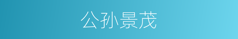 公孙景茂的同义词
