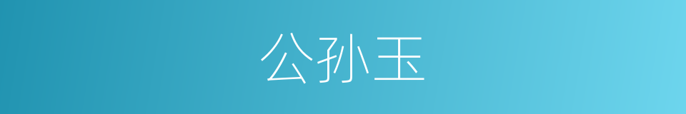 公孙玉的同义词