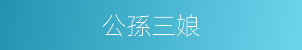 公孫三娘的同義詞