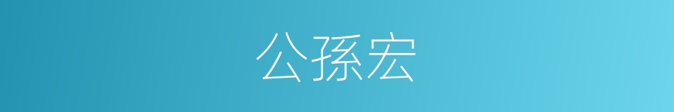 公孫宏的同義詞