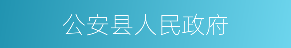 公安县人民政府的同义词