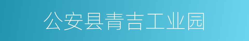 公安县青吉工业园的同义词