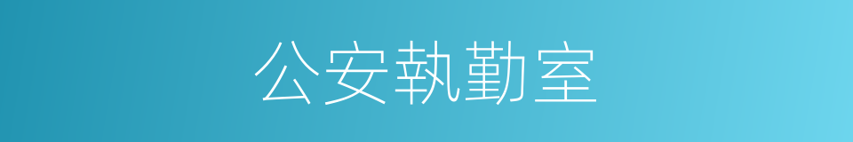 公安執勤室的同義詞