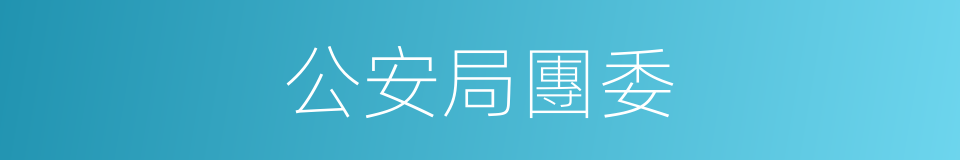 公安局團委的同義詞