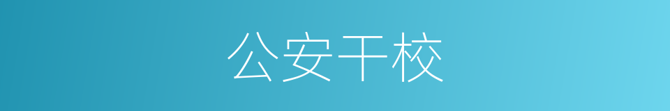 公安干校的同义词