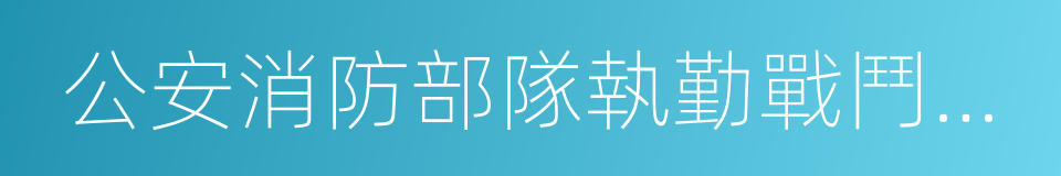 公安消防部隊執勤戰鬥條令的同義詞