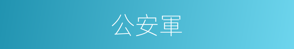 公安軍的同義詞