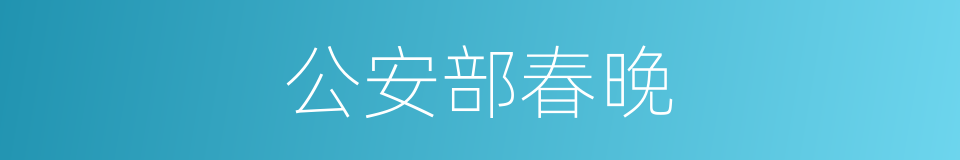 公安部春晚的同义词